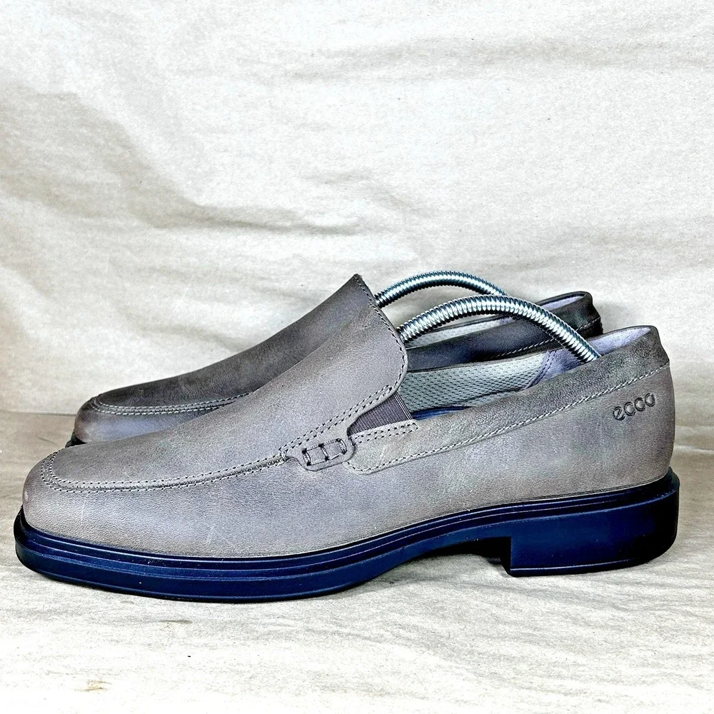 Ecco Men's US 9 - 9.5 EU 43 HELSINKI 2.0 Loafer Slip On‎ Taupe Leather Shoes